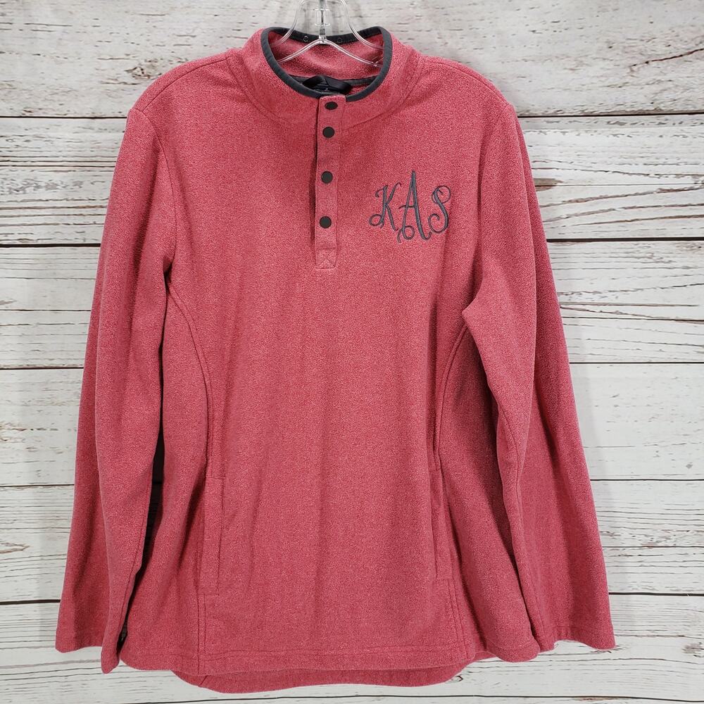 Charles River Apparel Women's  Pink Fleece Long Sleeve Jacket Size Large